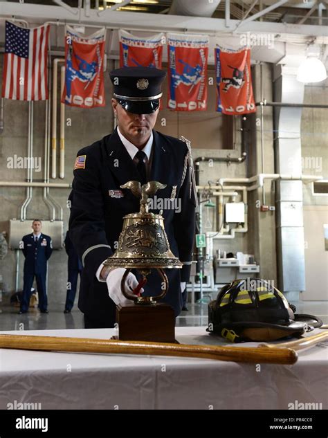 Thematic photo of an OSP firefighter in a ceremonial cap