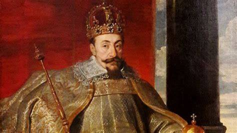 Historyczna rycina lub obraz przedstawiający Zygmunta III Wazę