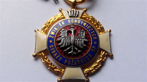 Złoty Znak Związku OSP RP - schemat lub zdjęcie odznaki