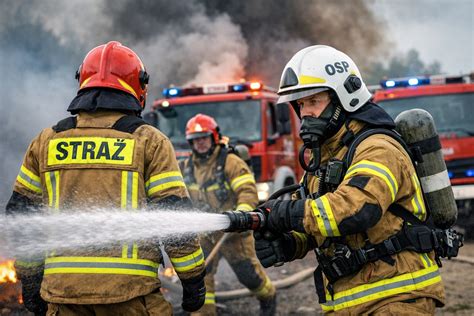 Infografika przedstawiająca liczbę wyjazdów OSP w gminie Cegłów w 2017 roku
