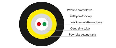 Schemat przekroju kabla LgY z widoczną wielodrutową żyłą miedzianą i izolacją polwinitową.