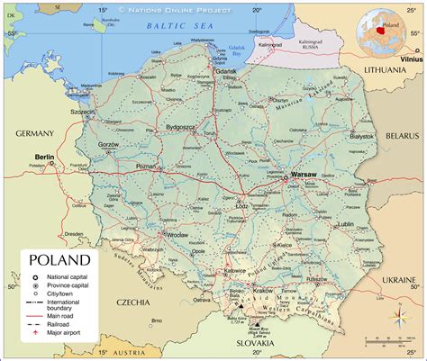 Map of Poland showing 4060 locations where the new warning system will be implemented