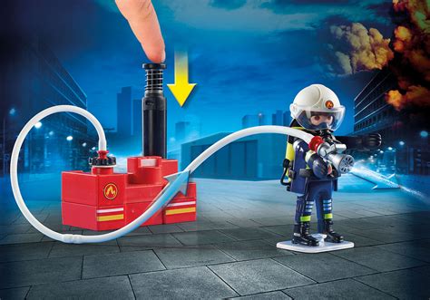 PLAYMOBIL 9468 zestaw Strażacy z gaśnicą w akcji z pompą wodną