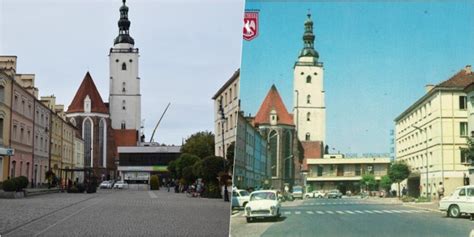 Widokówka przedstawiająca Rynek w Oleśnicy z widoczną pompą i hydrantem