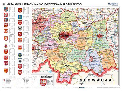 mapa województwa małopolskiego z oznaczeniami jednostek OSP