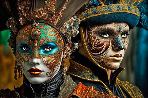 Ilustracja przedstawiająca różnorodne stroje karnawałowe, w tym golfistę, kosmonautę i strażaka.