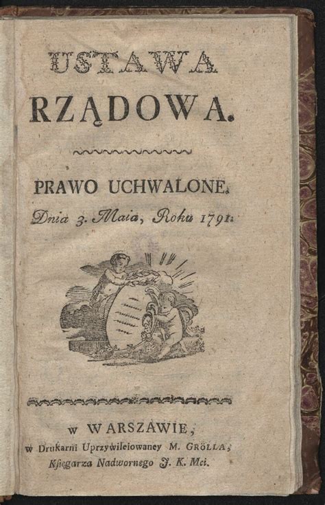 Zabytek historyczny: pierwsza strona Konstytucji 3 Maja