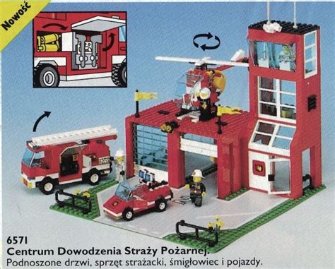 Schemat centrum dowodzenia straży pożarnej z klocków