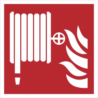 Przykłady oznakowania hydrantów wewnętrznych (znak ISO 7010)