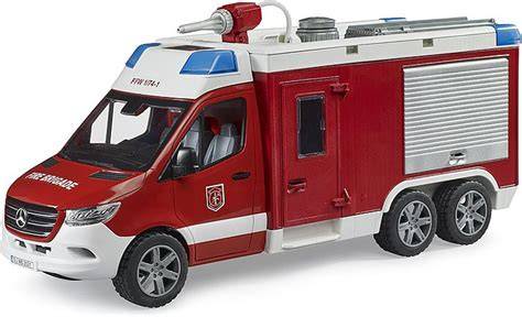 Thematic photo of Bruder MB Sprinter fire truck toy