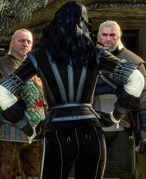 Geralt badający spaloną chałupę kowala w Białym Sadzie