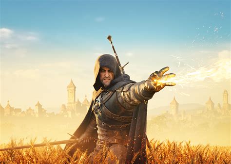Geralt podpala pochodnie znakiem Igni w opuszczonym domu podczas walki z Himem