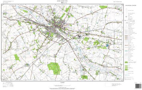 Mapa topograficzna Gminy Witkowo z wyraźnie zaznaczonymi jeziorami: Niedzięgiel, Białe i Ostrowickie, oraz lokalizacją Ośrodka Wypoczynkowego Skorzęcin.