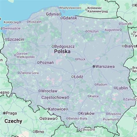 Mapa zasięgu terytorialnego występów orkiestry OSP Tomaszów Lubelski
