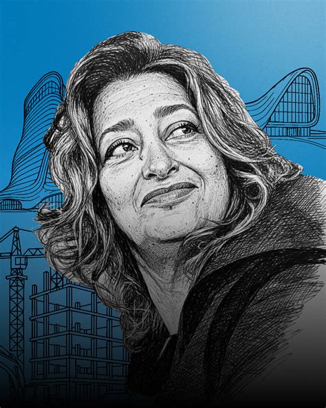 Zaha Hadid portret, szkic architektoniczny