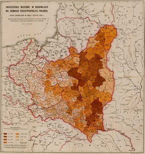 Mapa zaborów Polski w 1914 roku, ze wskazaniem obszarów aktywności straży pożarnych