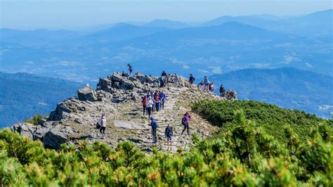 Photo of firefighters climbing Babia Góra or participating in a community event