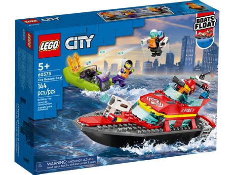 Zestaw LEGO City Łódź strażacka 60373 w akcji