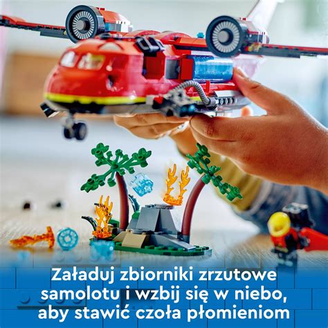 Zestaw LEGO Technic samolot strażacki, zdjęcie z bliska