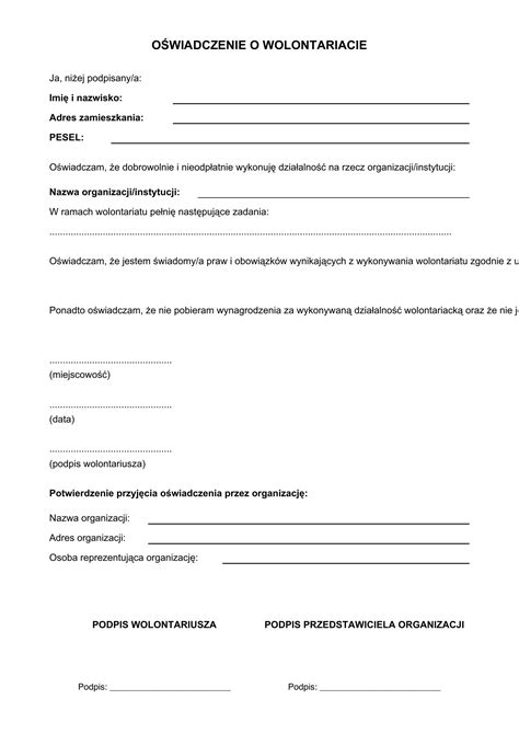 Schemat przedstawiający relację między OSP a wolontariuszem zgodnie z ustawą o działalności pożytku publicznego i wolontariacie