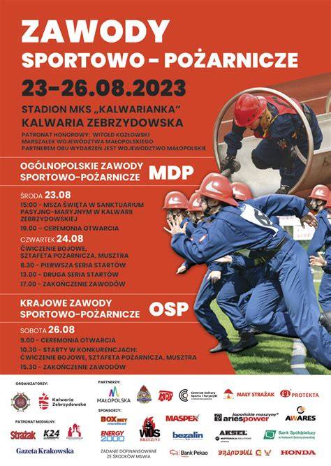 Infografika z wynikami zawodów sportowo-pożarniczych z udziałem OSP Andrzejów