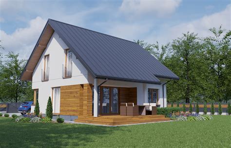 wizualizacja płonącego domu jednorodzinnego