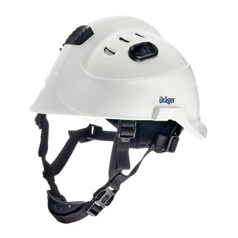 Zdjęcie hełmu Dräger HPS 3500 z widocznymi akcesoriami