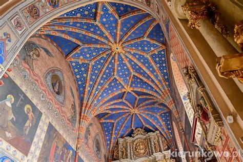 Schematyczny rysunek katedry św. Mikołaja w Kaliszu z zaznaczonymi elementami architektonicznymi