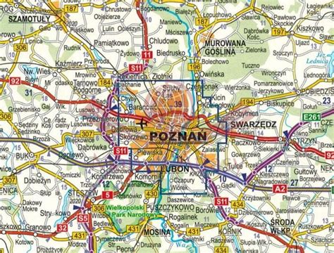 Mapa historyczna Poznania i okolic z zaznaczeniem Plewisk i dzielnicy Grunwald