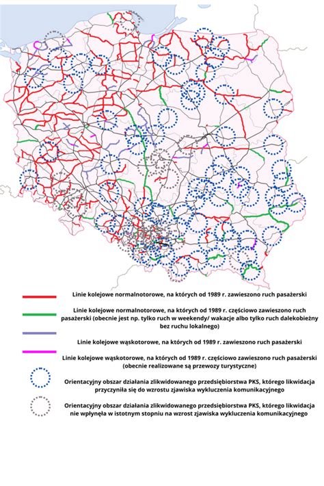 Mapa historycznych linii wąskotorowych na Pomorzu