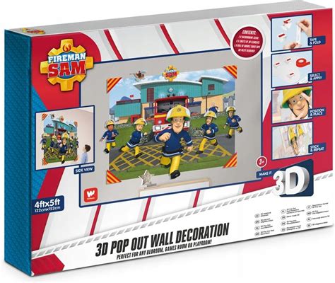 Zdjęcie przedstawiające zawartość zestawu WALLTASTIC Strażak SAM