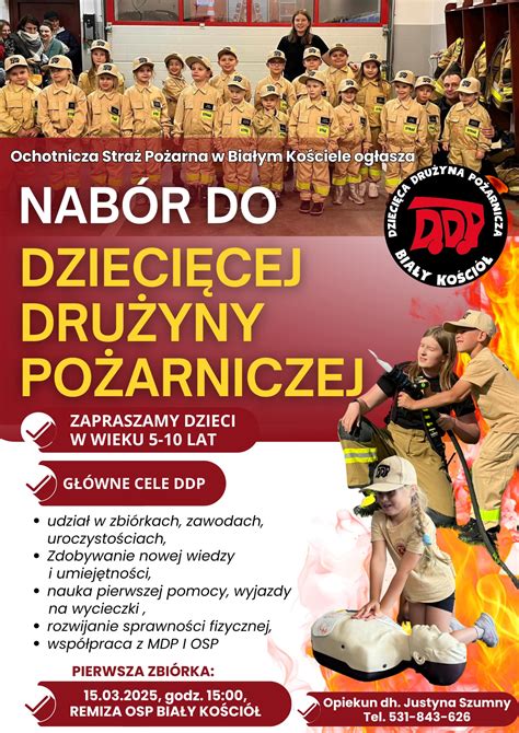 zdjęcie dziecięcej drużyny pożarniczej podczas pokazu na zawodach w Kazanicach
