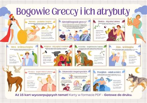 Infografika przedstawiająca najważniejsze postacie i ich atrybuty