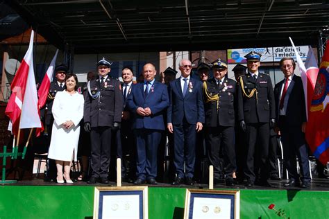 Uroczystość jubileuszowa OSP Miłosław z udziałem orkiestry OSP Jordanów