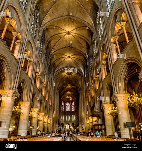 Thematic photo of the reconstructed interior of Notre Dame Cathedral