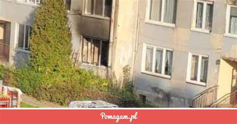 Zgliszcza spalonego mieszkania w Mrągowie