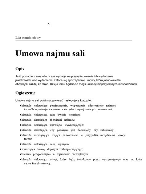 Infografika przedstawiająca zestawienie standardowych i dodatkowych kosztów wynajmu sali OSP