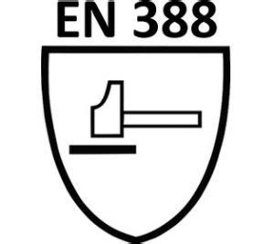 Grafika przedstawiająca symbole norm EN 388 i EN 659.