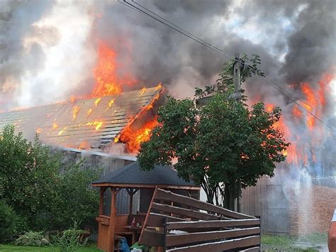 Schemat ukazujący zakres zniszczeń po pożarze zabudowań w Czarnym Dunajcu