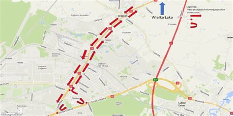 Mapa z utrudnieniami w ruchu drogowym wokół miejsca pożaru w Gliwicach