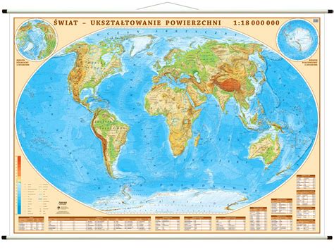 Mapa świata z zaznaczonymi obszarami zagrożonymi klęskami żywiołowymi