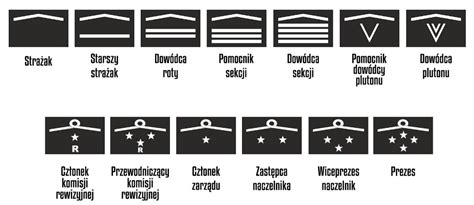 Dystynkcje na pagonach munduru galowego OSP