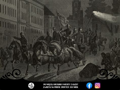 Ilustracja przedstawiająca ćwiczenia Straży Ogniowej w Częstochowie z 1909 roku, ukazująca sprzęt i zaangażowanie strażaków w tamtym okresie.