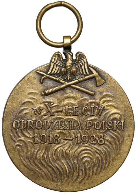 Medal strażacki z wizerunkiem toporka