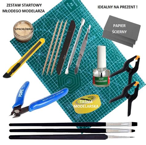 Zestaw modeli do sklejania w różnych skalach, prezentujący różnorodność asortymentu sklepu Modeledo.pl