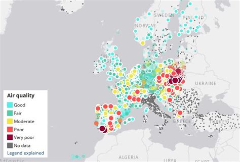 Infografika: mapa punktów pomiarowych jakości powietrza w Myszkowie