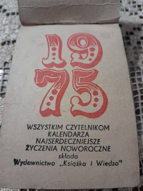zdjęcie kalendarza strażackiego z 1971 roku