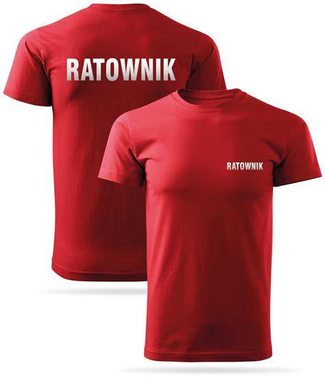 Wysokiej jakości bawełniana koszulka z nadrukiem strażackim