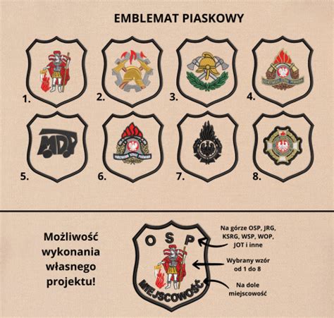 Ilustracja przedstawiająca różnorodność wzorów naklejek strażackich OSP