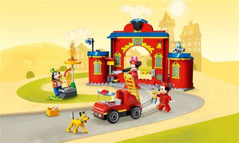 Zestaw klocków LEGO Disney Remiza Strażacka Myszki Miki z figurkami